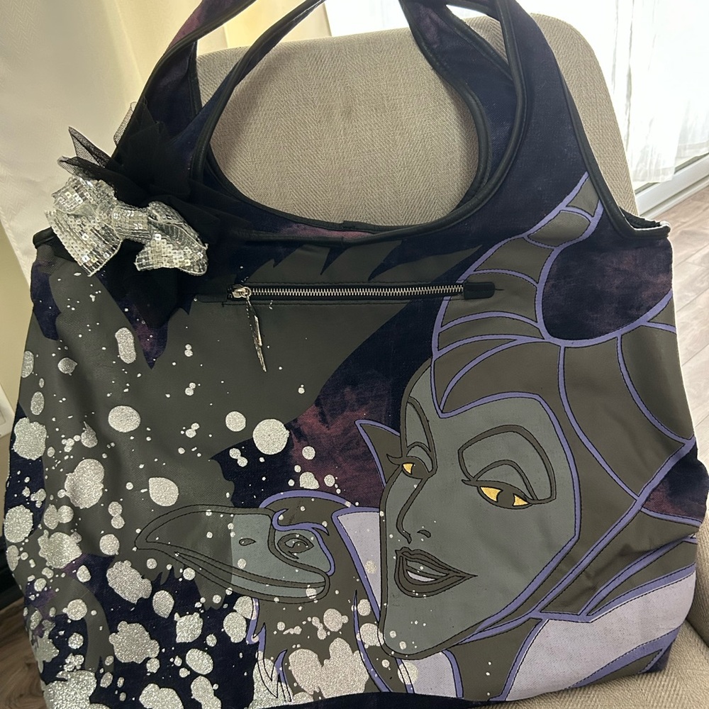 Disney Maleficent Black and Silver Tote Bag